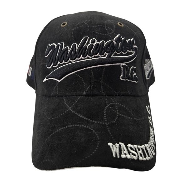 Triple Timber Washington D.C. Embroidered Black Baseball Cap Adjustable Suede Te - Picture 1 of 13